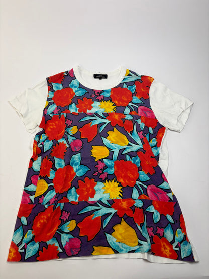Vintage Comme des Garçons Floral Print Cotton T-Shirt Late 2000s M