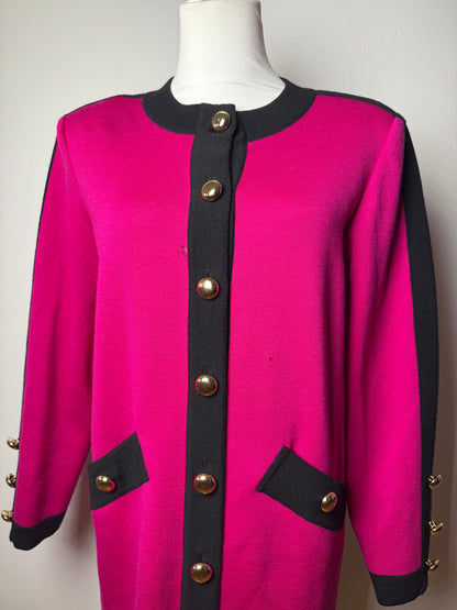 Vintage Yves Saint Laurent Dress Purple Black M