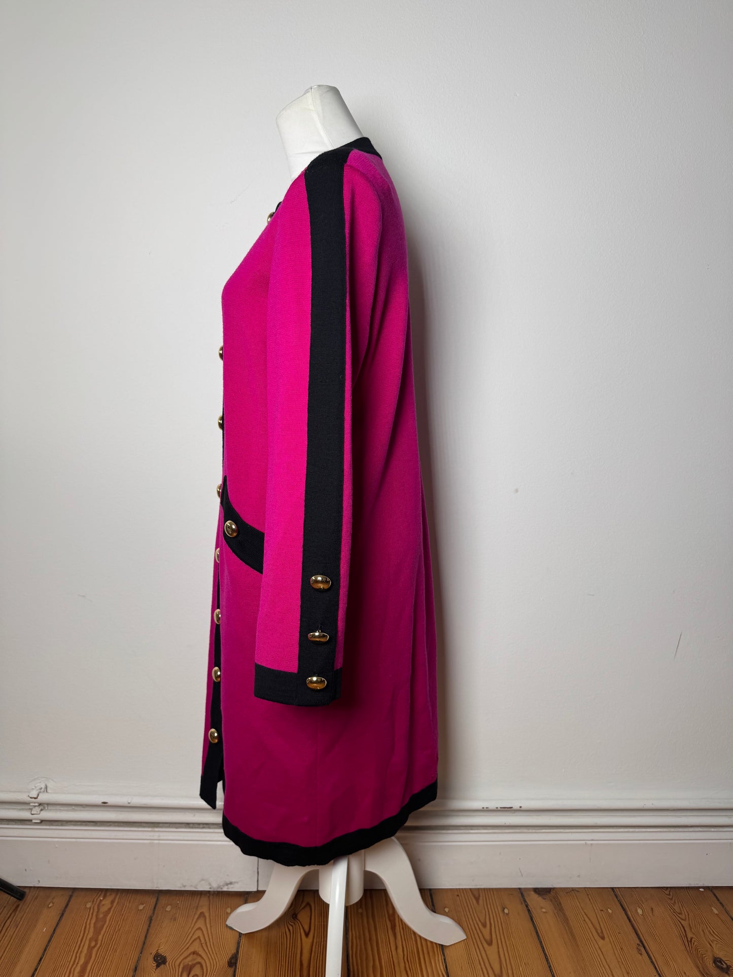 Vintage Yves Saint Laurent Dress Purple Black M