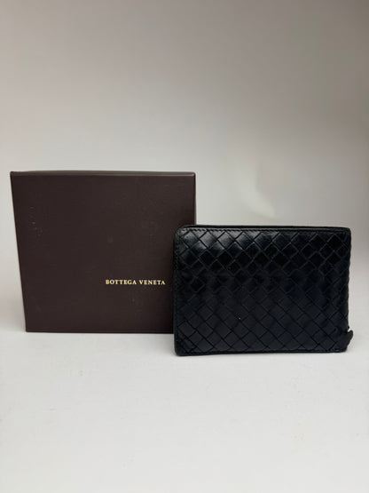 Vintage Bottega Veneta Intrecciato Leather wallet Black