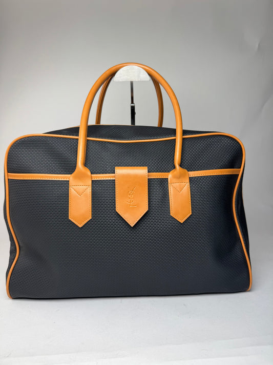 Vintage Yves Saint Laurent Travel Bag Black Brown
