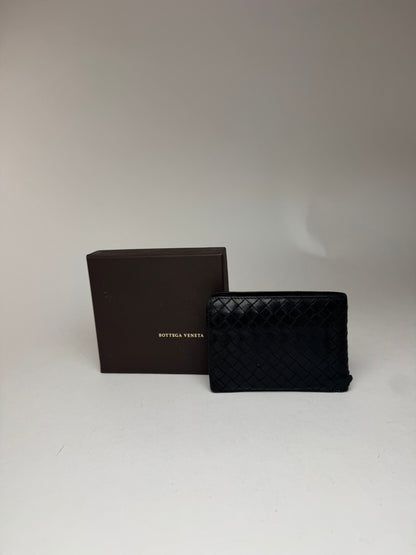 Vintage Bottega Veneta Intrecciato Leather wallet Black