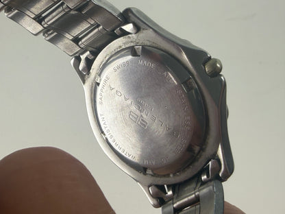 Vintage Balenciaga Stainless Steel Bracelet Watch Black Gold