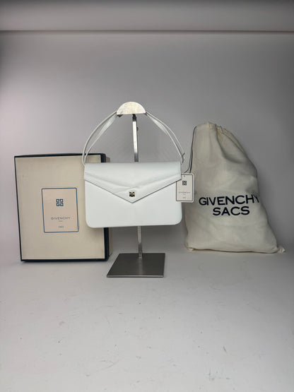 Sac vintage Givenchy 4G en cuir blanc à double sens