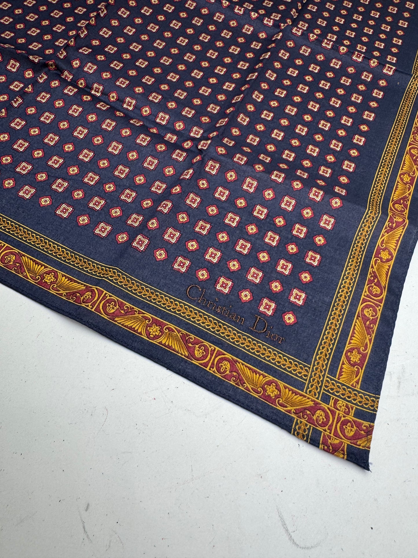 Vintage Dior Baroque Scarf Purple Gold