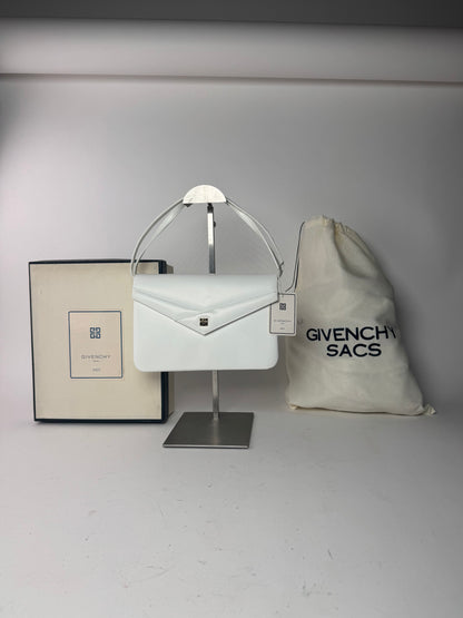 Sac vintage Givenchy 4G en cuir blanc à double sens