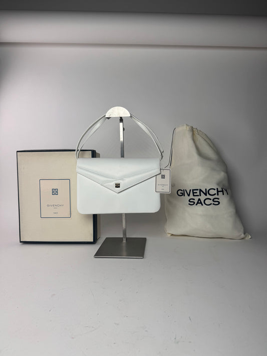 Sac vintage Givenchy 4G en cuir blanc à double sens