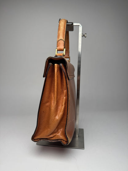 Vintage Fendi Roma Leather Handbag Brown