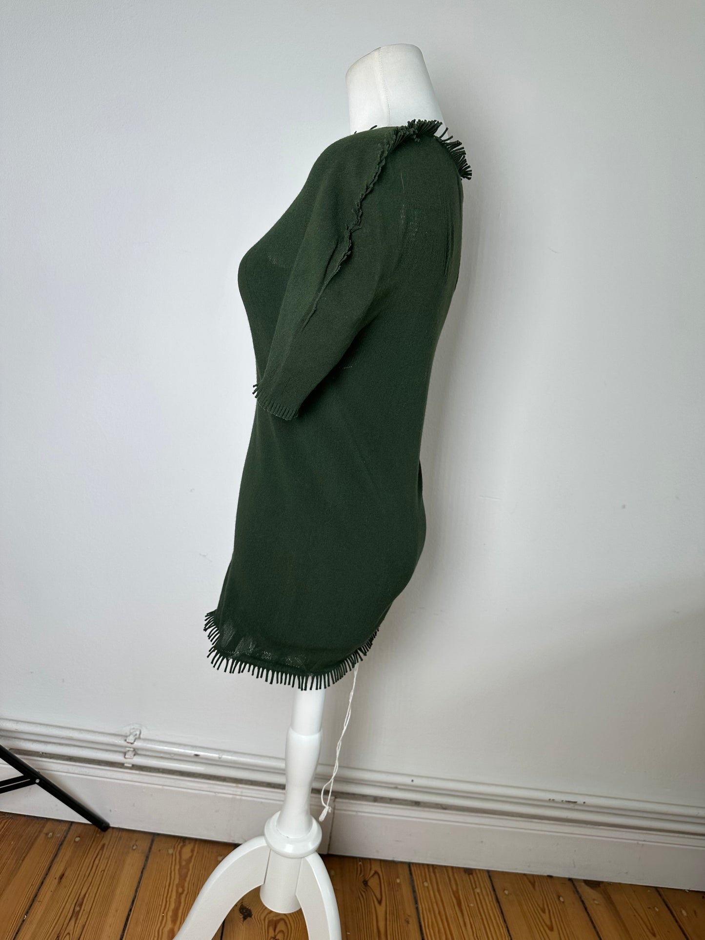 Vintage Issey Miyake Knitted Sweater Dark Green M