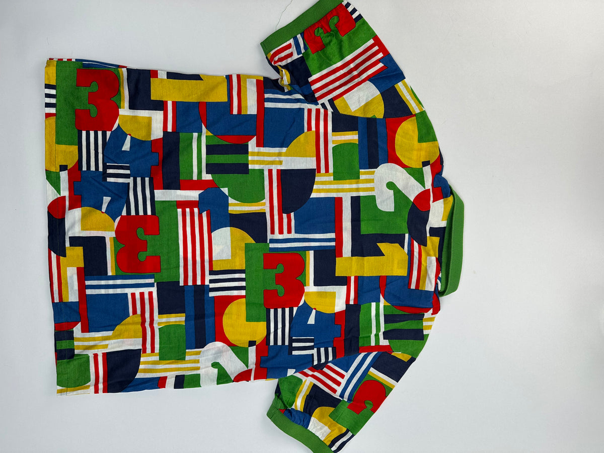 Vintage Dior Monsieur Sport Polo Shirt c. Late 1980s Multicolour L