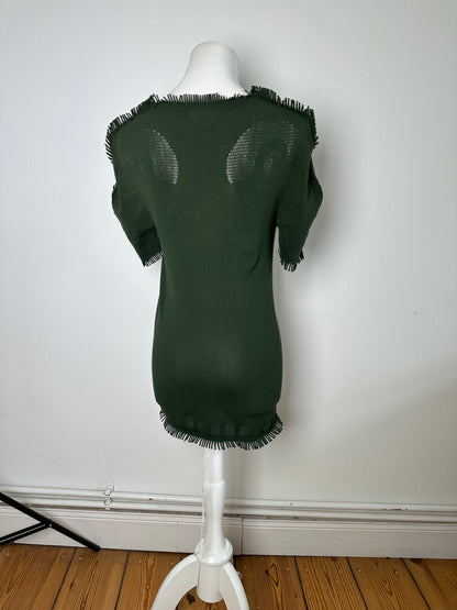 Vintage Issey Miyake Knitted Sweater Dark Green M