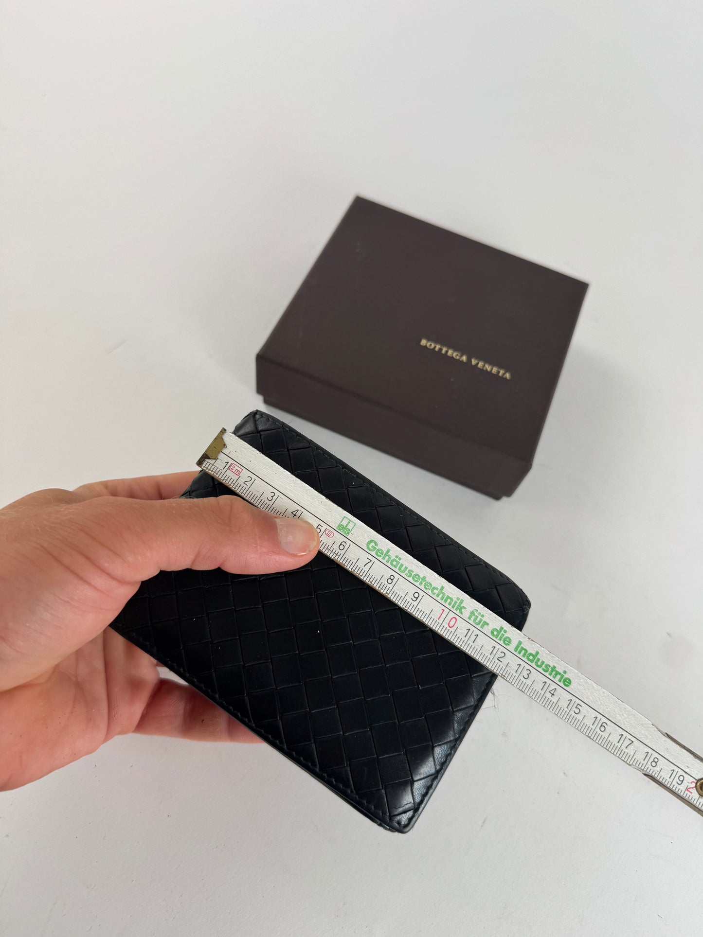 Vintage Bottega Veneta Intrecciato Leather wallet Black