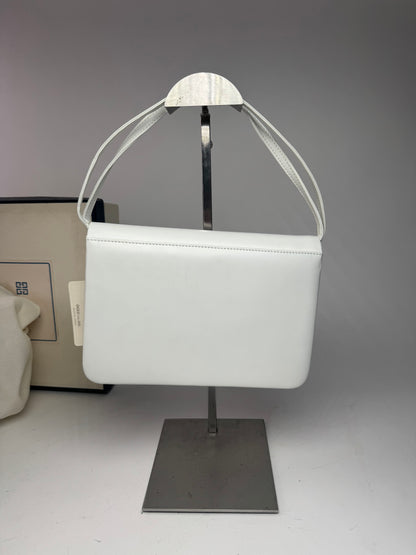 Sac vintage Givenchy 4G en cuir blanc à double sens
