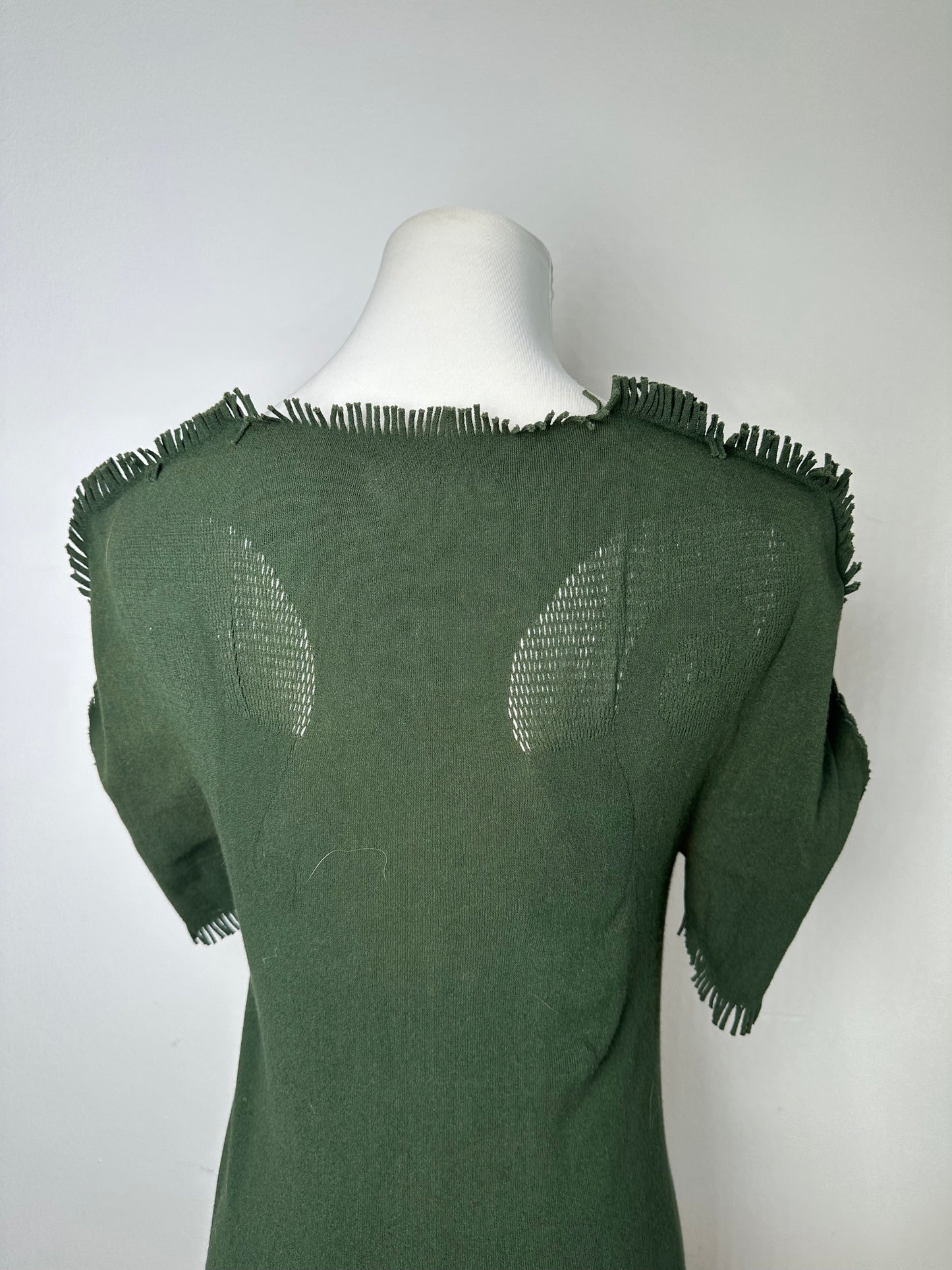 Vintage Issey Miyake Knitted Sweater Dark Green M