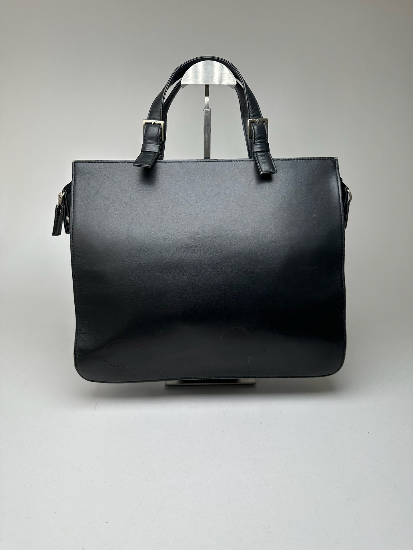 Vintage Yohji Yamamoto Leather Handbag black