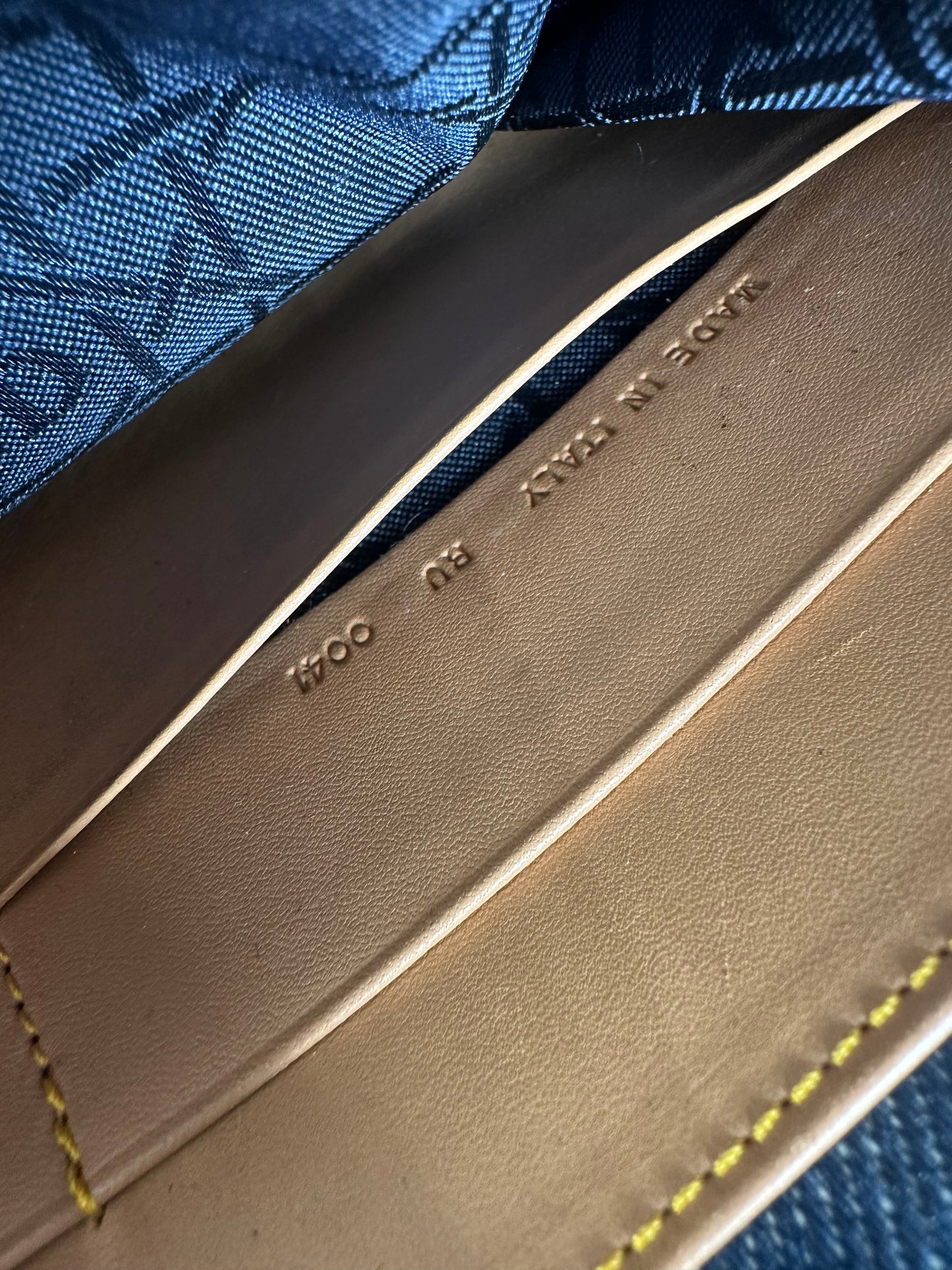 Vintage Dior Denim Flap Long Wallet Navy