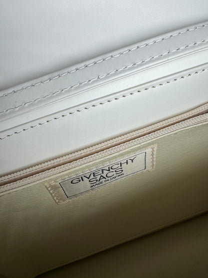 Sac vintage Givenchy 4G en cuir blanc à double sens