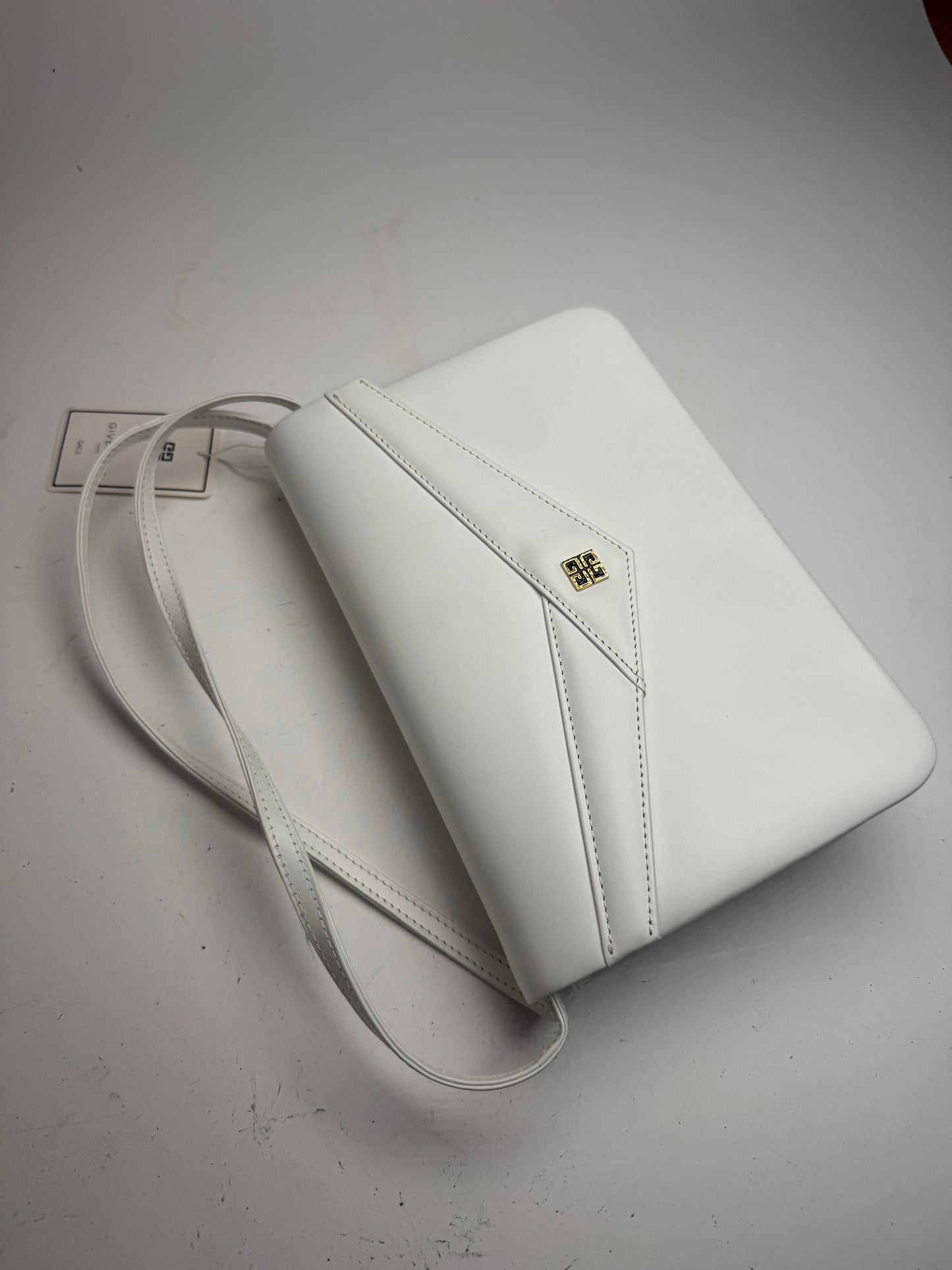 Sac vintage Givenchy 4G en cuir blanc à double sens
