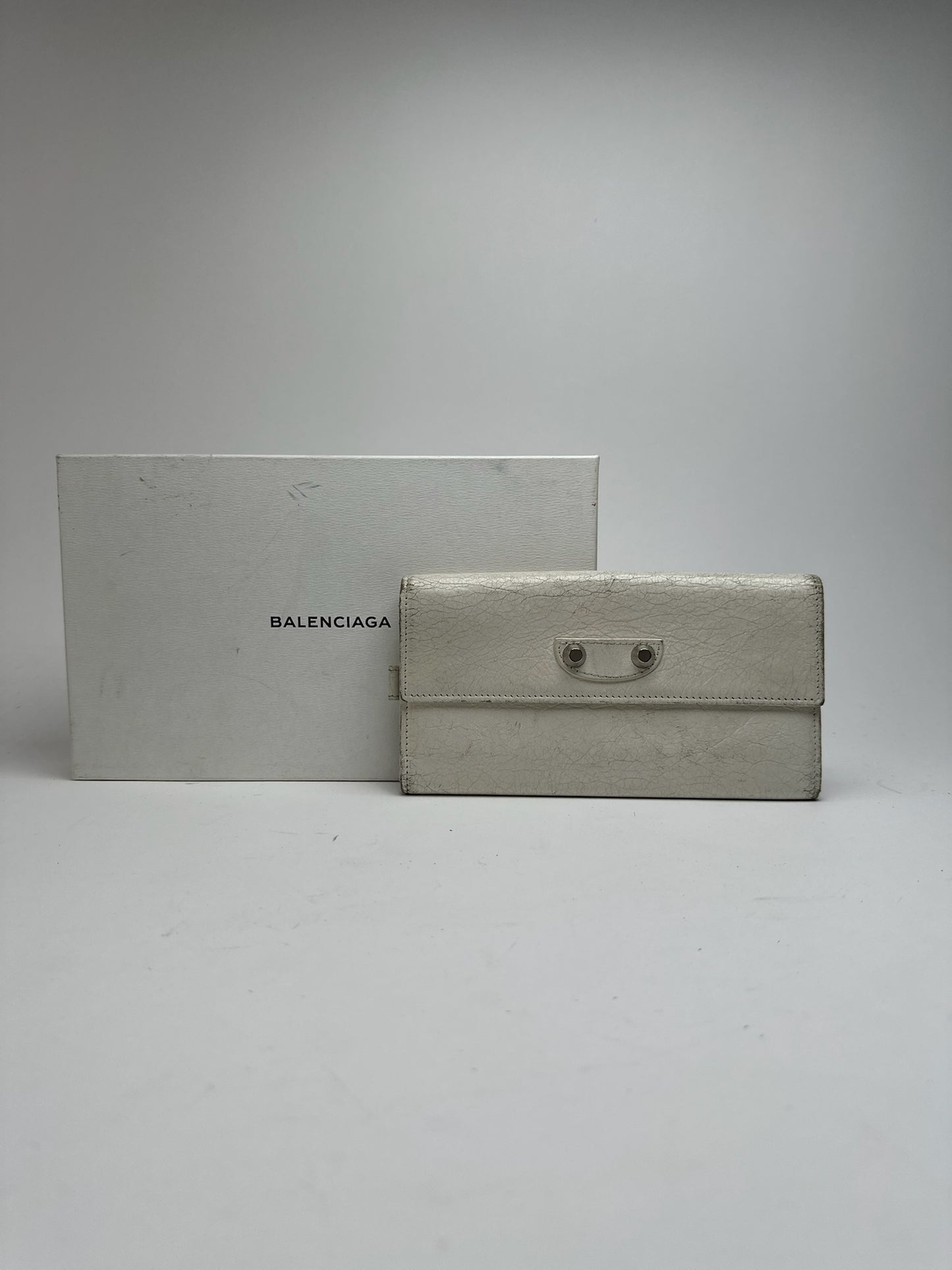 Vintage Balenciaga Mini Pochette bag leather white