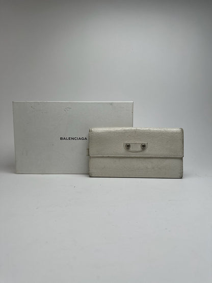 Vintage Balenciaga Mini Pochette bag leather white