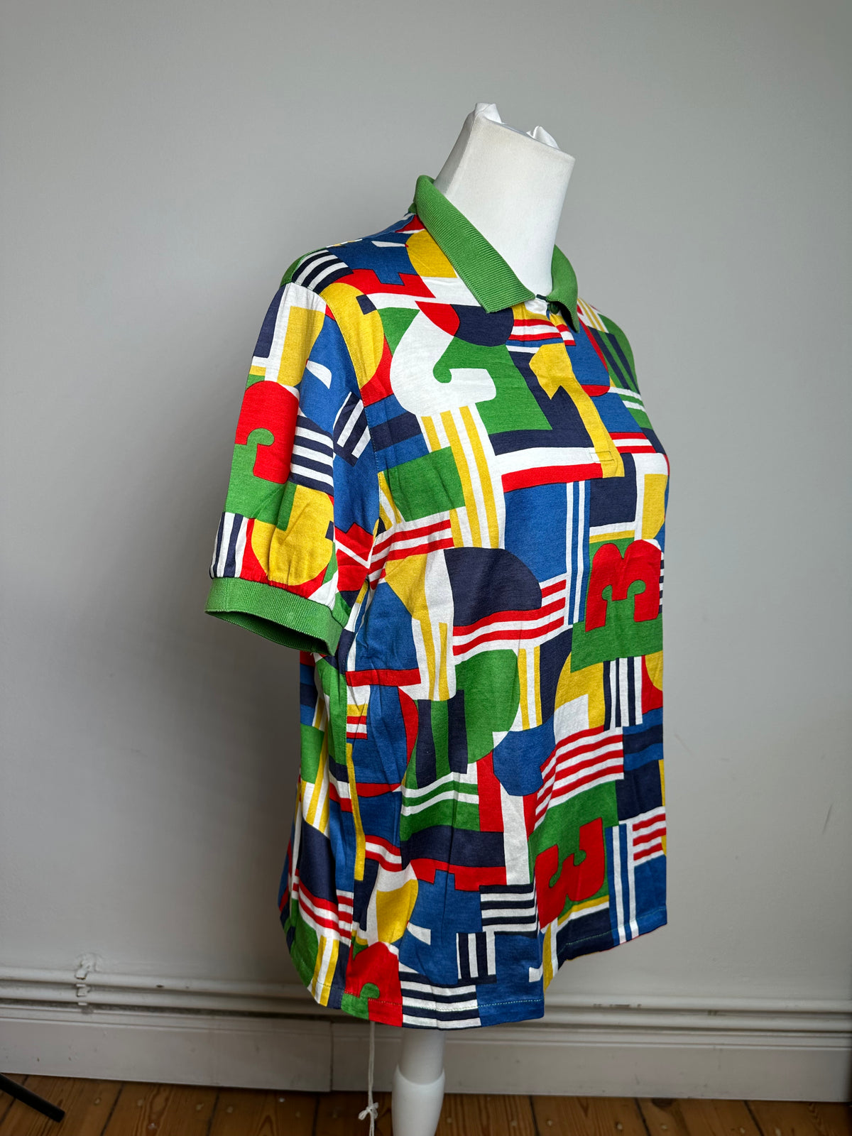 Vintage Dior Monsieur Sport Polo Shirt c. Late 1980s Multicolour L