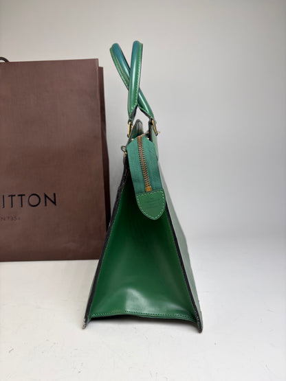 Vintage Louis Vuitton Epi Leather Briefcase Green Gold