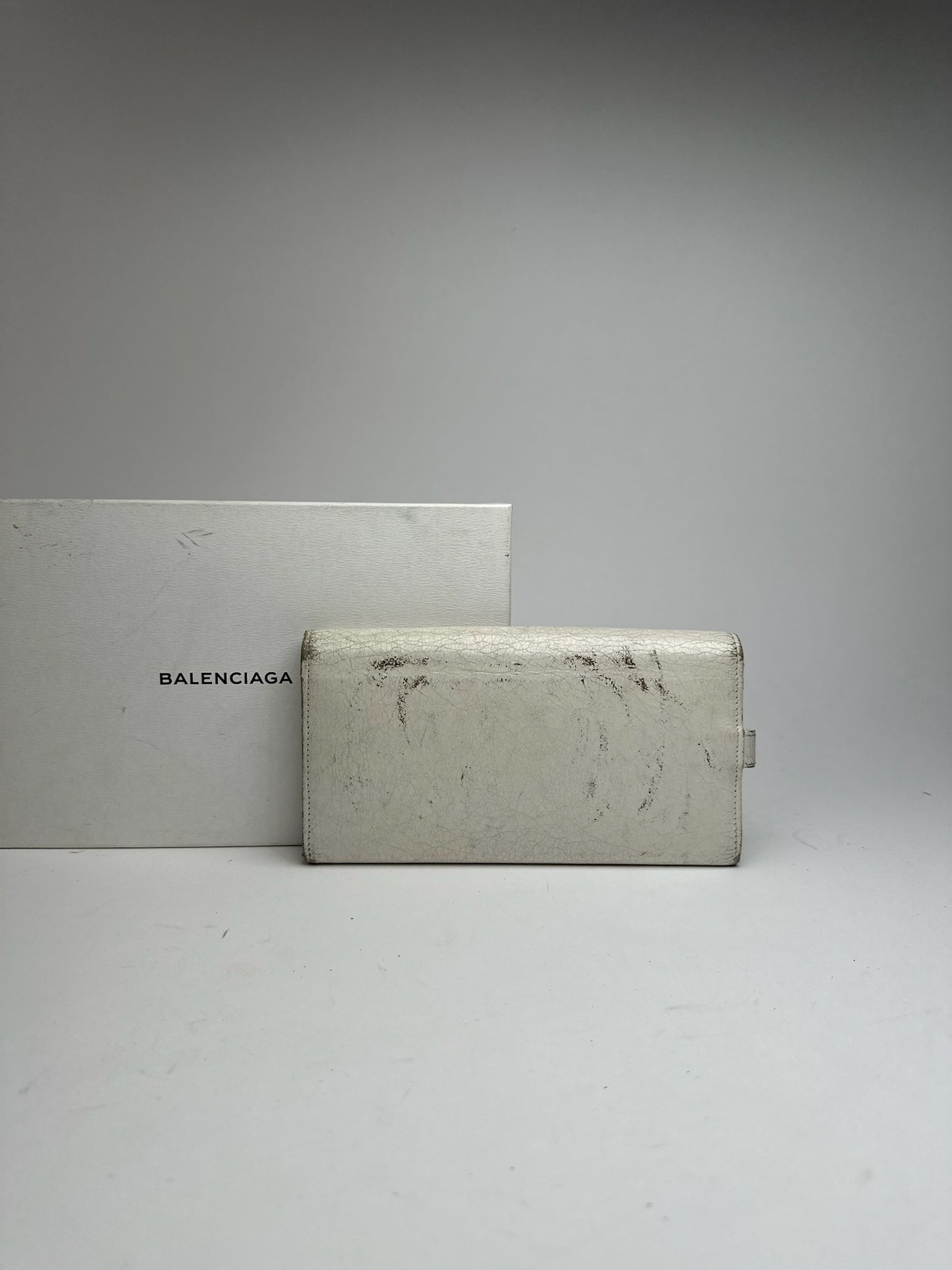 Vintage Balenciaga Mini Pochette bag leather white
