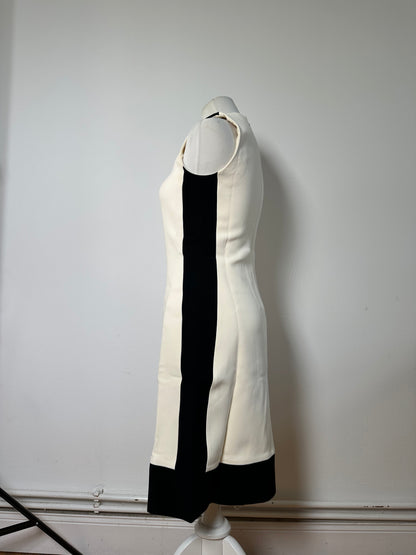 Vintage Balenciaga Structured Dress Cream Black XS