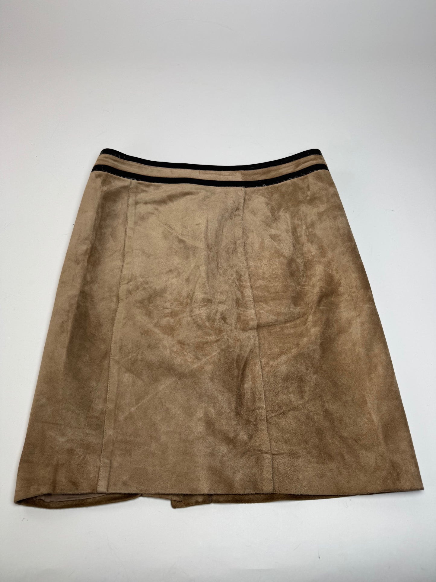 Vintage Gucci Suede Leather Skirt Brown 36/S