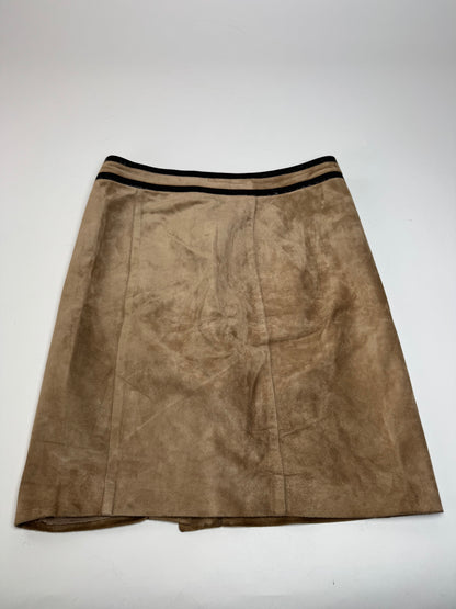 Vintage Gucci Suede Leather Skirt Brown 36/S