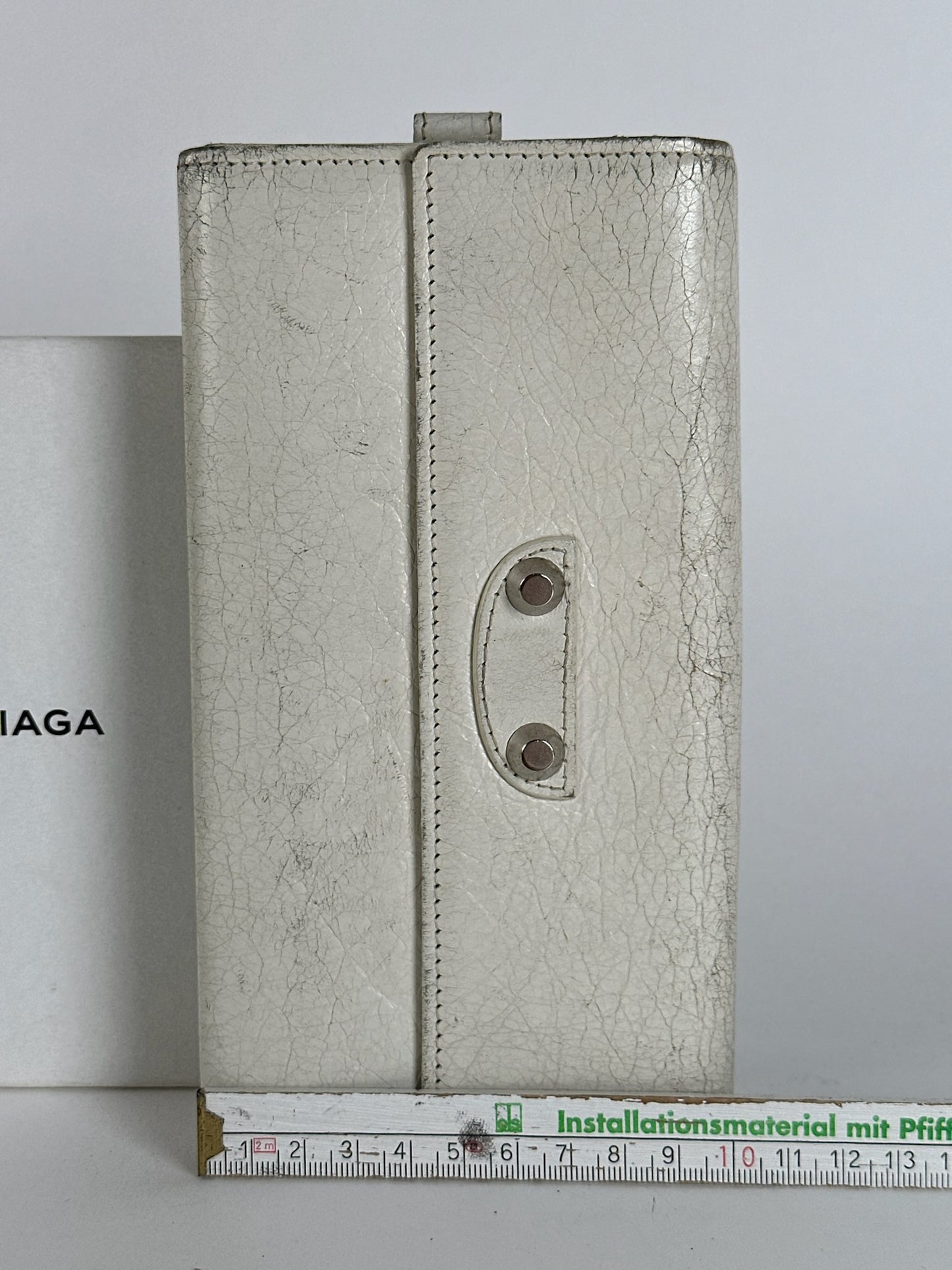 Vintage Balenciaga Mini Pochette bag leather white