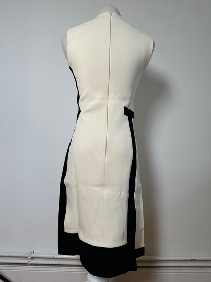 Vintage Balenciaga Structured Dress Cream Black XS
