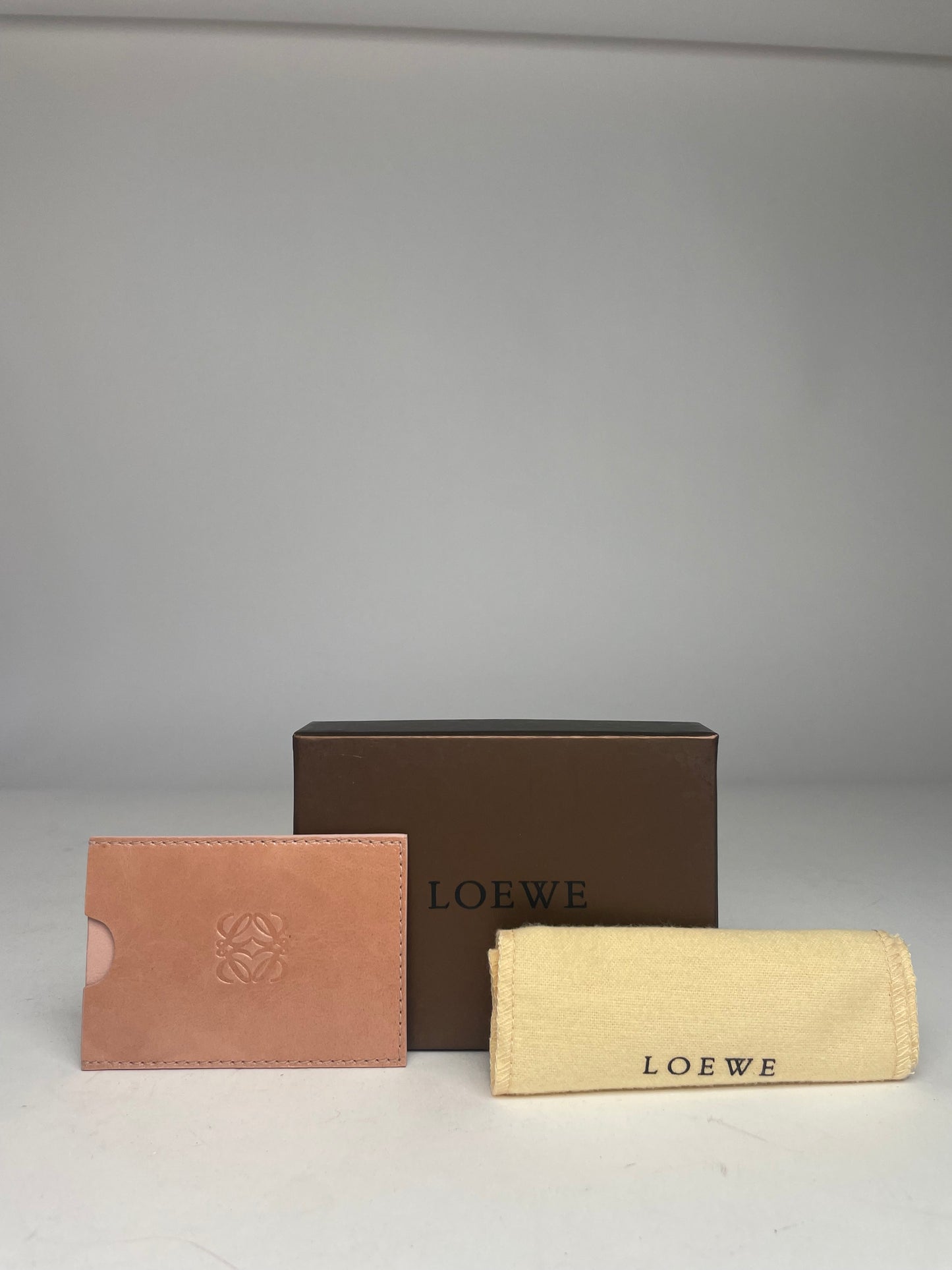 Vintage Loewe Madrid Leather Card Holder Pink