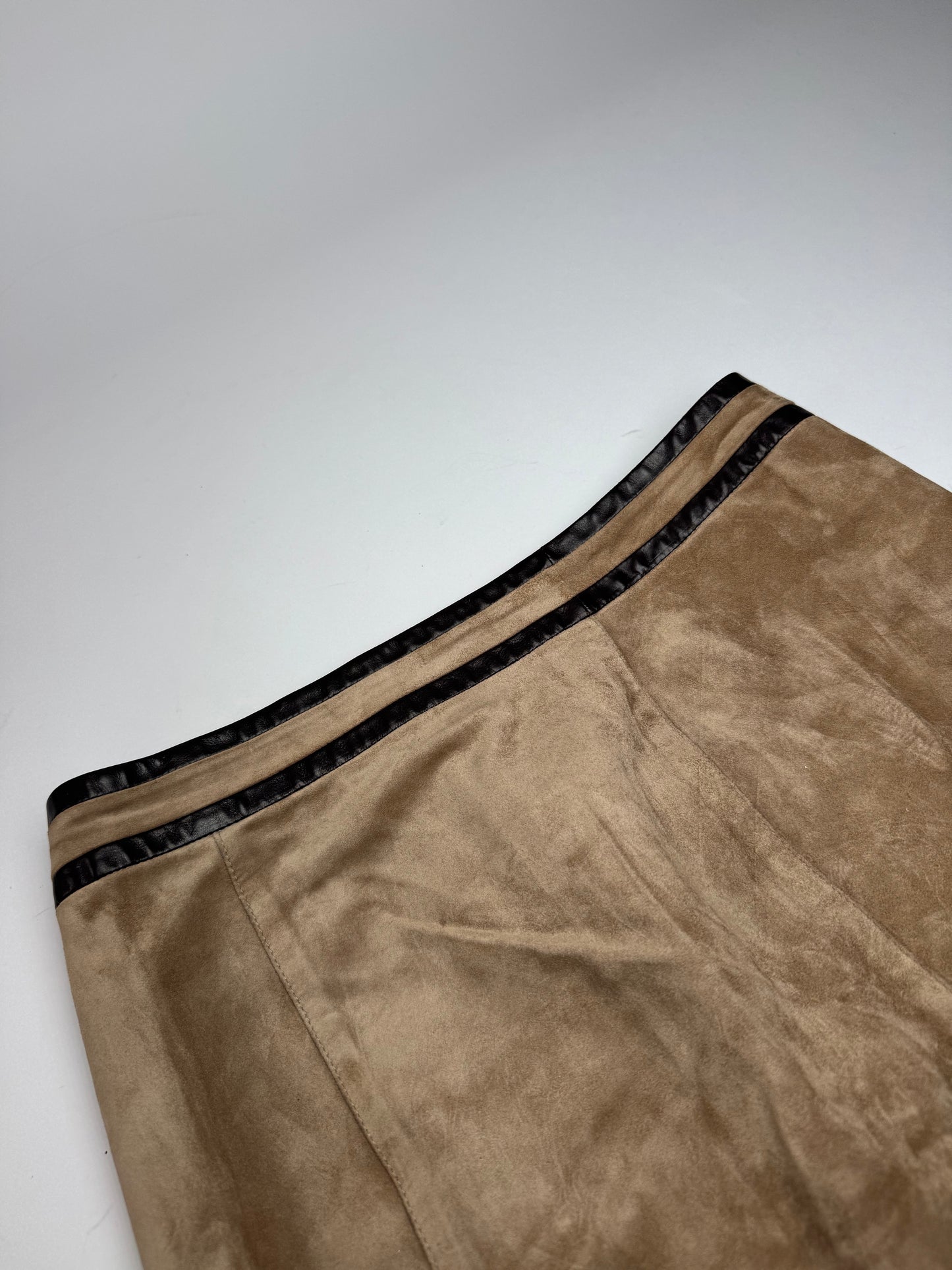 Vintage Gucci Suede Leather Skirt Brown 36/S