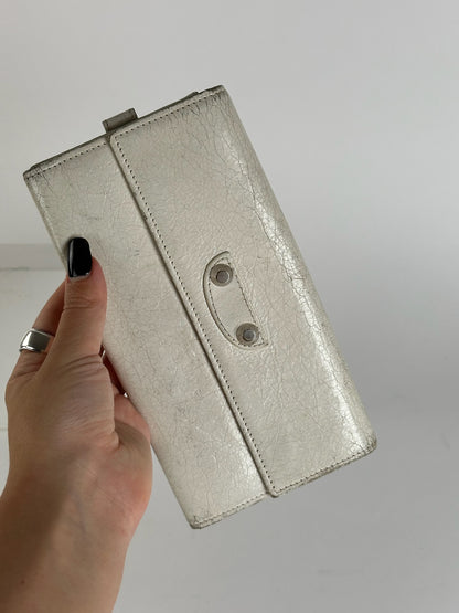 Vintage Balenciaga Mini Pochette bag leather white