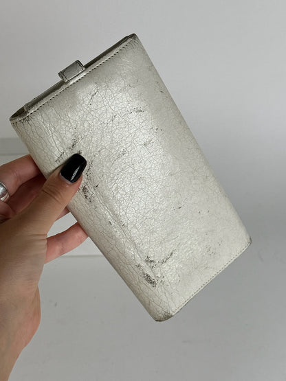 Vintage Balenciaga Mini Pochette bag leather white