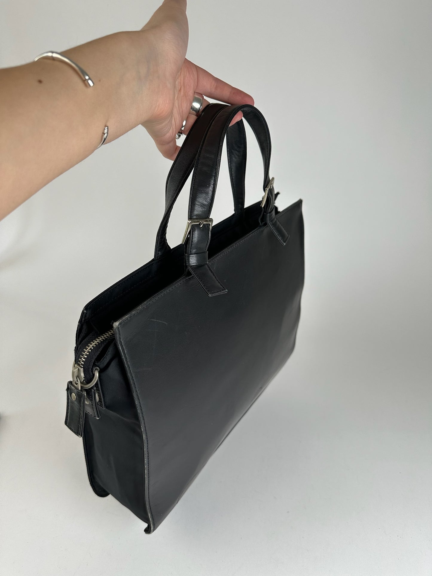 Vintage Yohji Yamamoto Leather Handbag black
