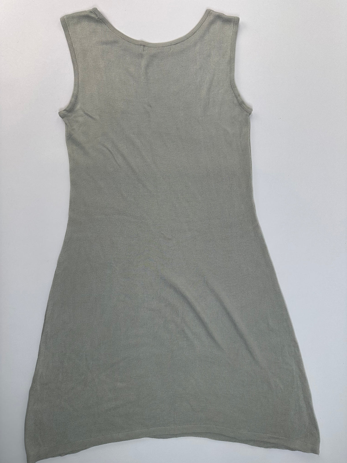 Vintage Burberrys Sleeveless Ribbed Knit Dress Late 1990s Grey S