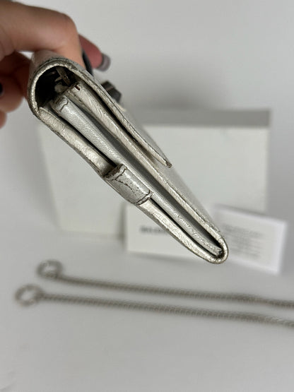 Vintage Balenciaga Mini Pochette bag leather white