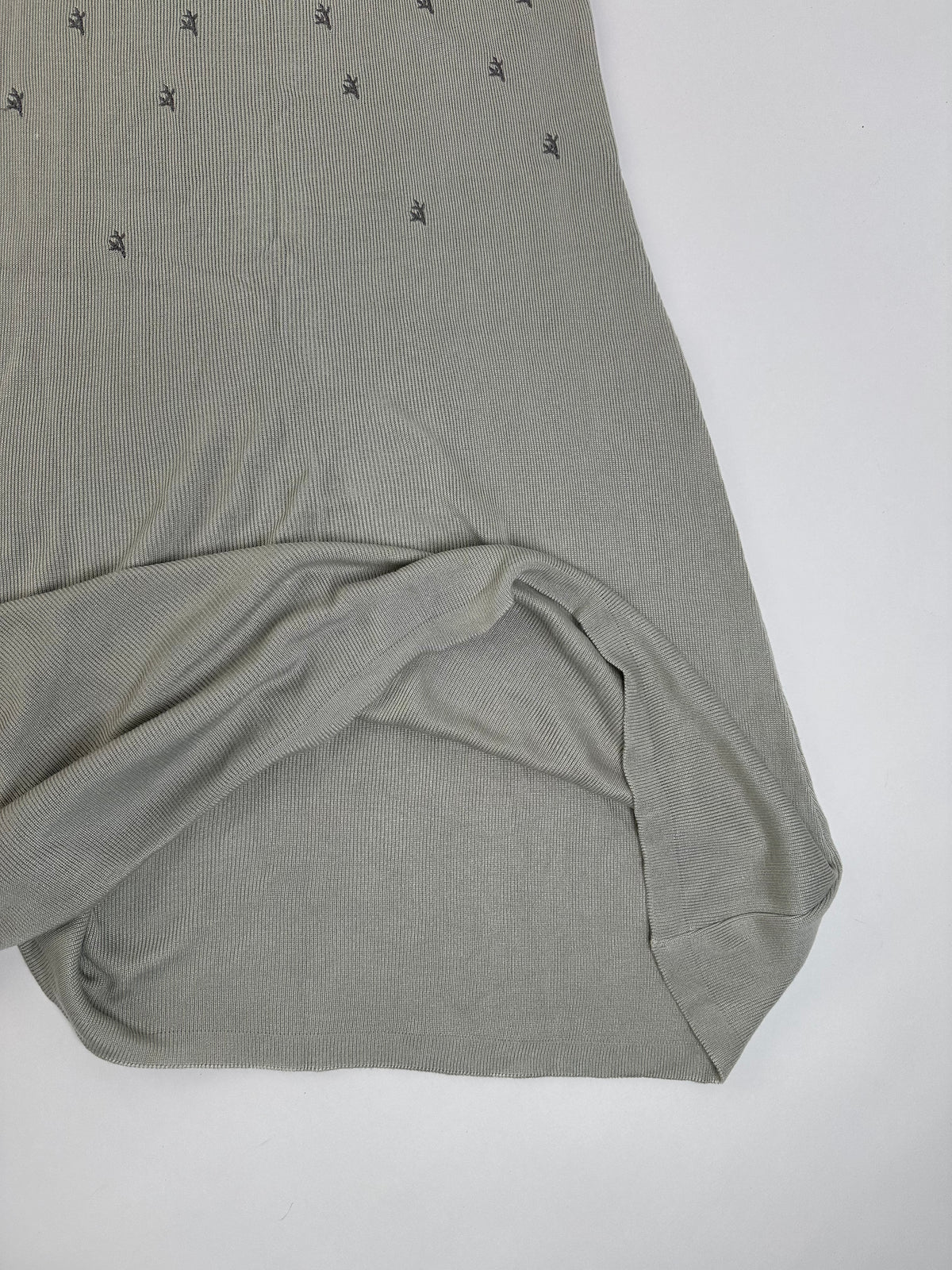 Vintage Burberrys Sleeveless Ribbed Knit Dress Late 1990s Grey S