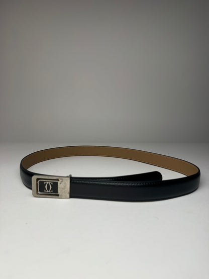 Vintage Cartier Leather Belt Black