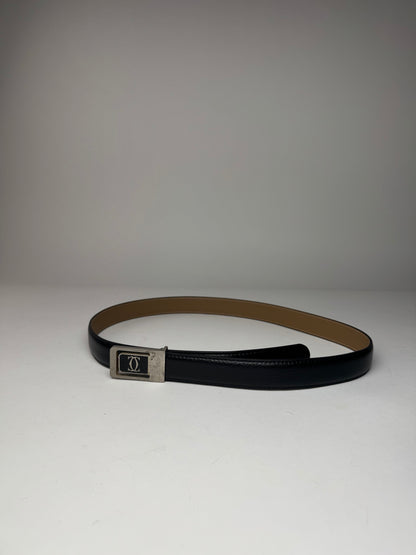 Vintage Cartier Leather Belt Black