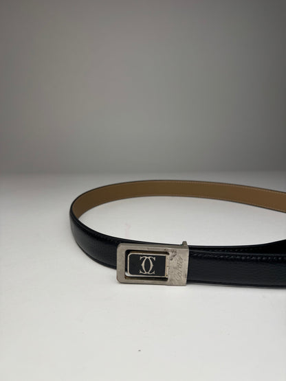 Vintage Cartier Leather Belt Black