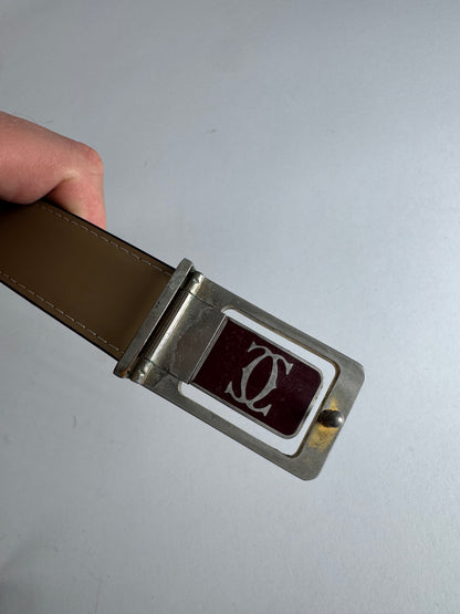 Vintage Cartier Leather Belt Black