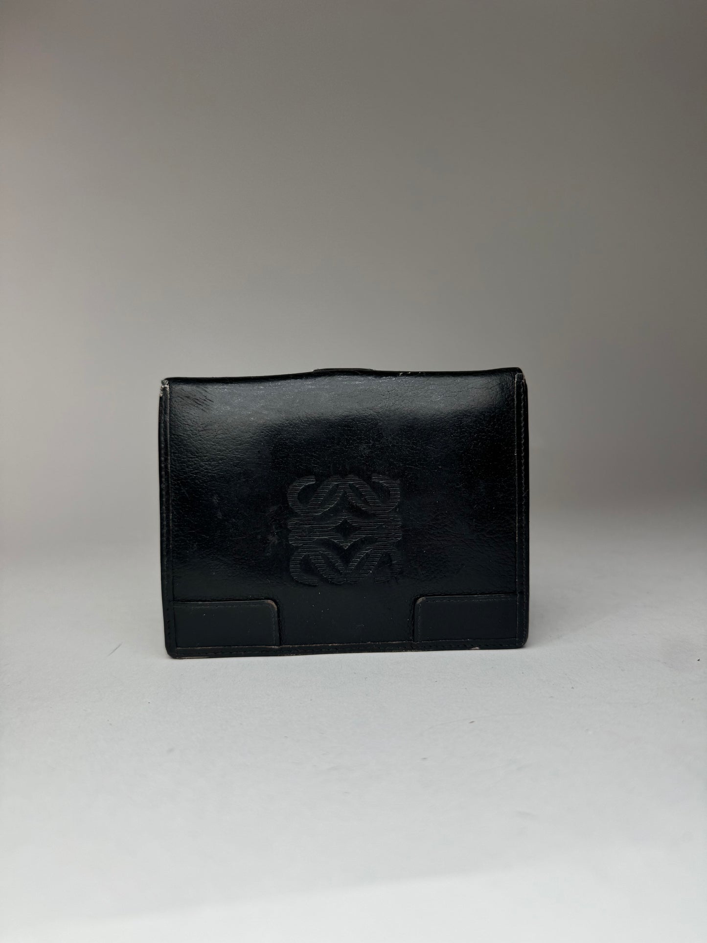Vintage Loewe Anagram Leather wallet black