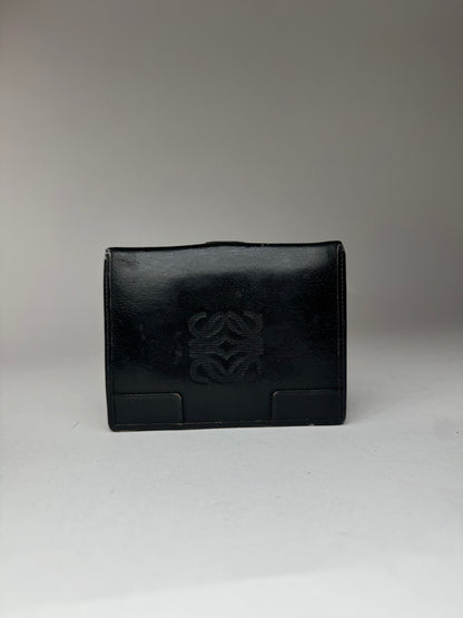 Vintage Loewe Anagram Leather wallet black