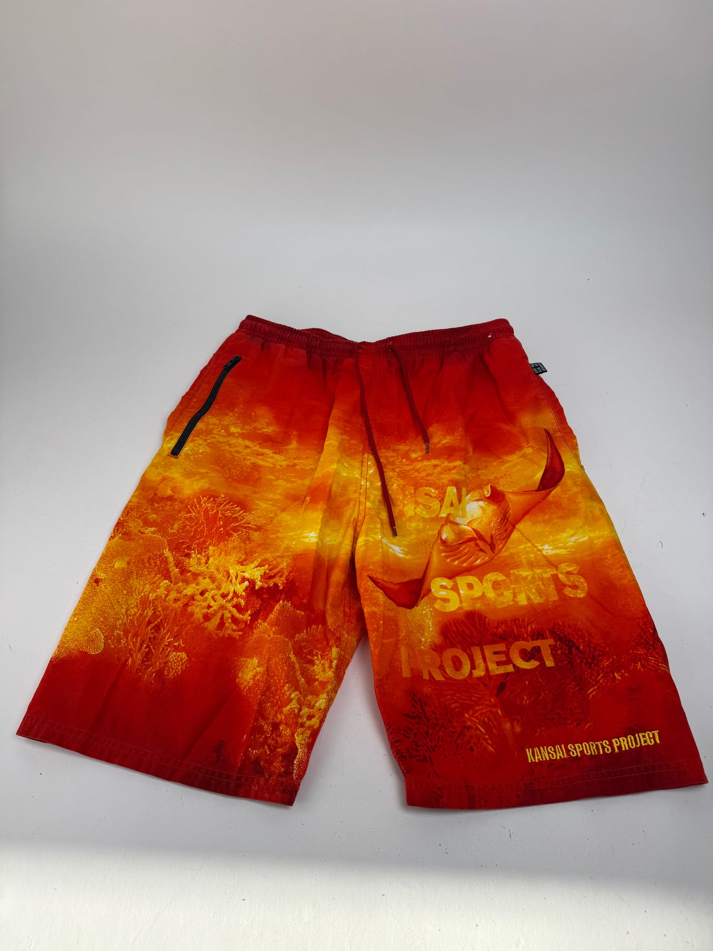 Vintage Kansai Yamamoto Men’s Swimwear Shorts Orange Yellow L