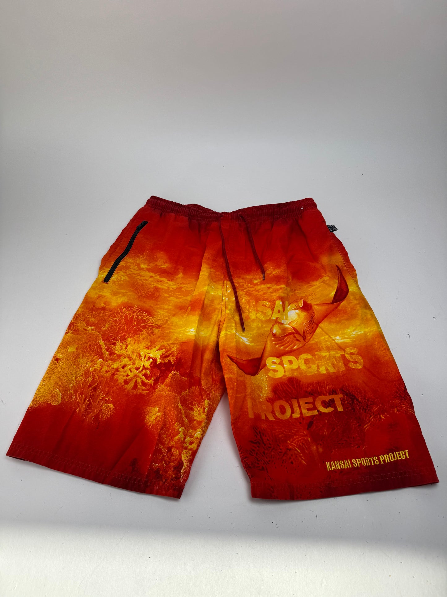 Vintage Kansai Yamamoto Men’s Swimwear Shorts Orange Yellow L