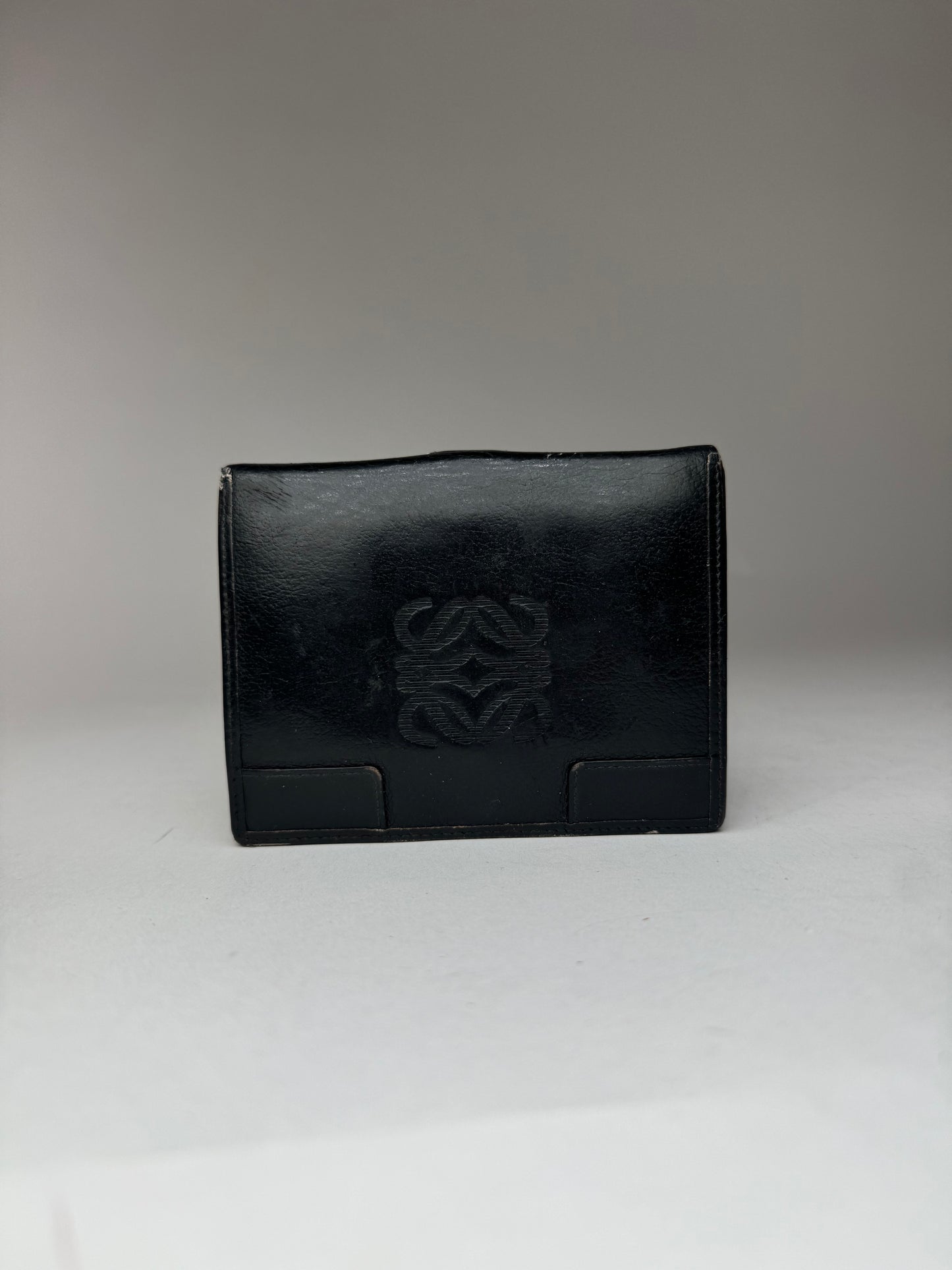 Vintage Loewe Anagram Leather wallet black