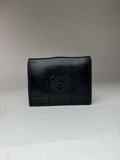 Vintage Loewe Anagram Leather wallet black